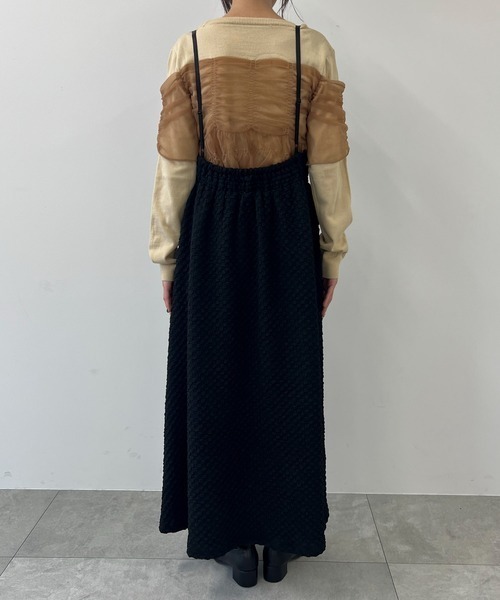 【セール】ふくれジャガードホックキャミワンピース（ワンピース）｜byYOUANCE（バイユアンス）