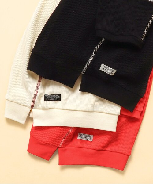 BREEZE（ブリーズ）の「WEB限定 ワッフルTシャツ（Tシャツ/カットソー・キッズ・レッド/ブラック/オフホワイト・80/90/100/110/120/130/140）」の10枚目の写真