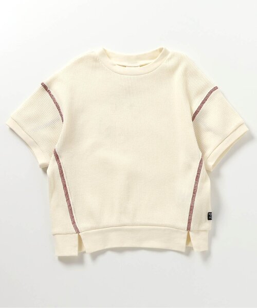 BREEZE（ブリーズ）の「WEB限定 ワッフルTシャツ（Tシャツ/カットソー・キッズ・レッド/ブラック/オフホワイト・80/90/100/110/120/130/140）」の12枚目の写真