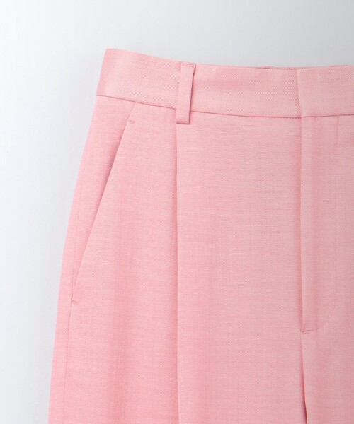 ☆美品☆ROKU （6）（ロク）ピンク　 テーパードパンツ 　36サイズ 6（ロク）の「＜6(ROKU)＞GEORGETTE TUCK PANTS 2/パンツ
