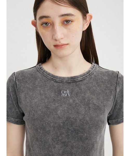 FURFUR ロゴ刺繍ピグメントダイTシャツ ファーファー 古着 y2k 韓国 FURFUR（ファーファー）の「ロゴ刺繍ピグメントダイTシャツ（T