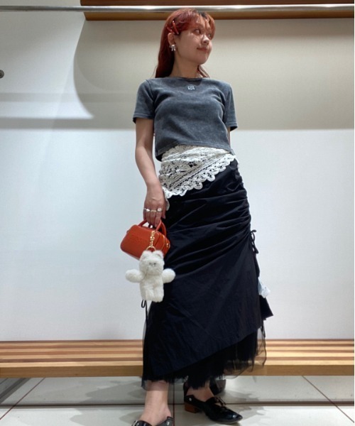 FURFUR（ファーファー）の「ロゴ刺繍ピグメントダイTシャツ（T