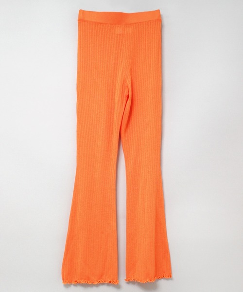 RNA(アールエヌエー)の「R4212 シアーフレアレギンス(その他パンツ・レディース・ブラック/オレンジ/ライム・MEDIUM)」の6枚目の写真