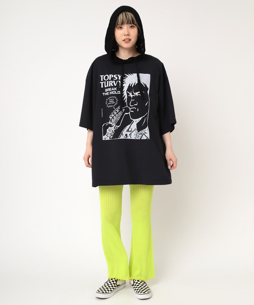 RNA(アールエヌエー)の「R4212 シアーフレアレギンス(その他パンツ・レディース・ブラック/オレンジ/ライム・MEDIUM)」の9枚目の写真