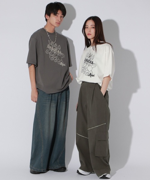 Anui(アニュイ)の「【UNISEX/2サイズ展開】ヤンキーラビットTシャツ(Tシャツ/カットソー・レディース・チャコールグレー/オフホワイト/ピンク/ブラック・MEDIUM/LARGE)」の19枚目の写真