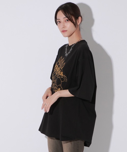 Anui(アニュイ)の「【UNISEX/2サイズ展開】ヤンキーラビットTシャツ(Tシャツ/カットソー・レディース・チャコールグレー/オフホワイト/ピンク/ブラック・MEDIUM/LARGE)」の8枚目の写真