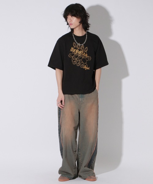 Anui(アニュイ)の「【UNISEX/2サイズ展開】ヤンキーラビットTシャツ(Tシャツ/カットソー・レディース・チャコールグレー/オフホワイト/ピンク/ブラック・MEDIUM/LARGE)」の15枚目の写真