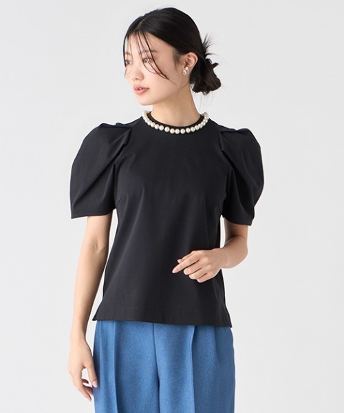 [セルフォード] パールネックTシャツ CWCT244015 レディース　38 Amazon | [セルフォード] パールネックTシャツ CWCT244015