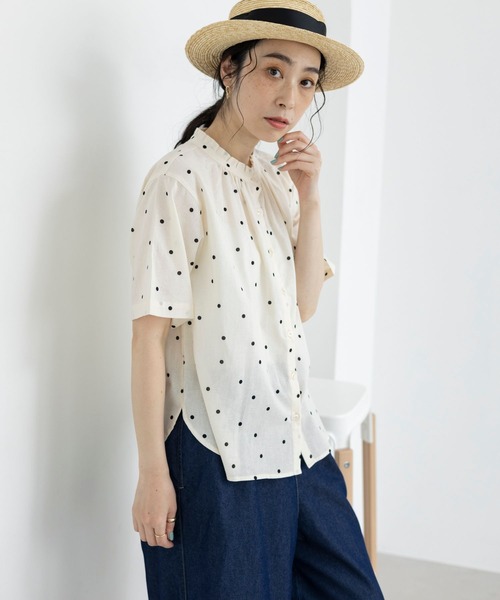 studio CLIP(スタディオクリップ)の「シングルガーゼ襟フリルブラウス(シャツ/ブラウス・レディース・オフホワイト/ブラック/ライトブルー/その他1/その他2/その他3・LARGE/MEDIUM)」の17枚目の写真