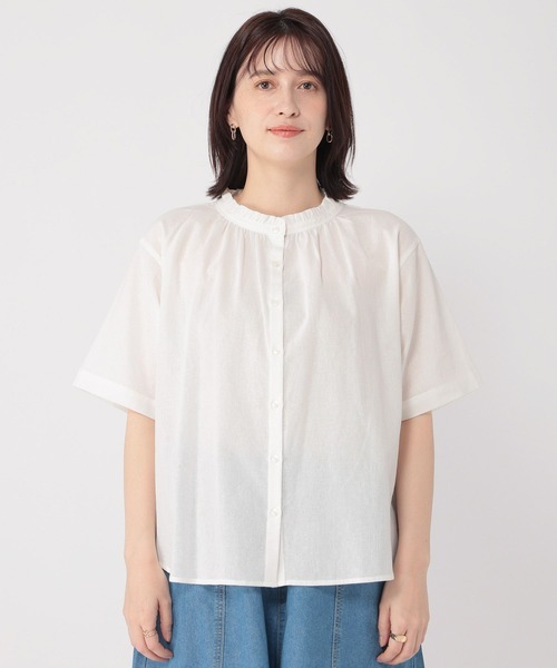 値段交渉歓迎pebeco121,222,99record1700x2,1500 セール】シングルガーゼ襟フリルブラウス（シャツ/ブラウス