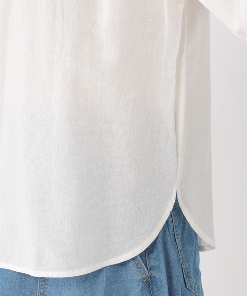 studio CLIP(スタディオクリップ)の「シングルガーゼ襟フリルブラウス(シャツ/ブラウス・レディース・オフホワイト/ブラック/ライトブルー/その他1/その他2/その他3・LARGE/MEDIUM)」の7枚目の写真