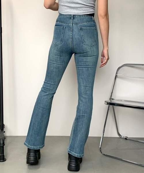 セール】ストーンフレアデニムパンツ（デニムパンツ）｜non-hedge  