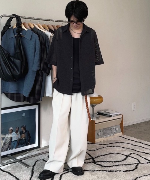 MESH H/S SHIRT（シャツ/ブラウス）｜WYM LIDNM（ウィム バイ
