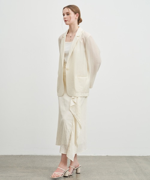 ELOOPS(イーループス)の「【ELOOPS】サイドフリルドレープスカート(スカート・レディース・アイボリー/ブラック・L/M/S)」の12枚目の写真