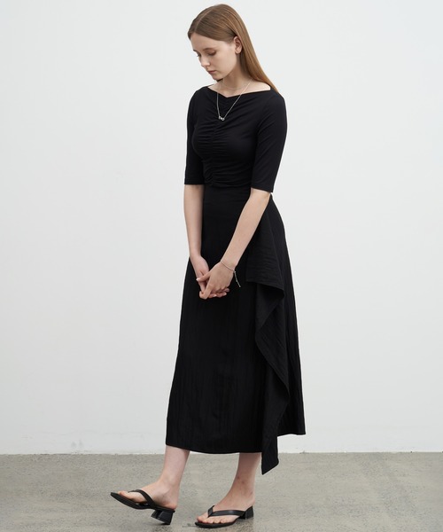 ELOOPS(イーループス)の「【ELOOPS】サイドフリルドレープスカート(スカート・レディース・アイボリー/ブラック・L/M/S)」の15枚目の写真