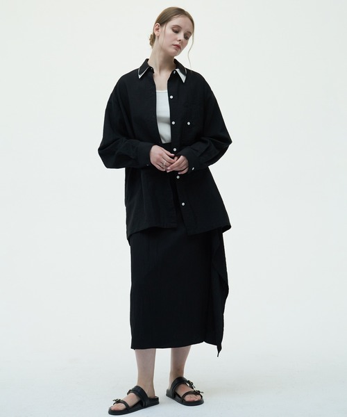 ELOOPS(イーループス)の「【ELOOPS】サイドフリルドレープスカート(スカート・レディース・アイボリー/ブラック・L/M/S)」の19枚目の写真