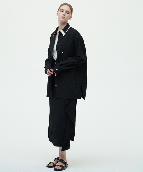 ELOOPS(イーループス)の「【ELOOPS】サイドフリルドレープスカート(スカート・レディース・アイボリー/ブラック・L/M/S)」の20枚目の写真