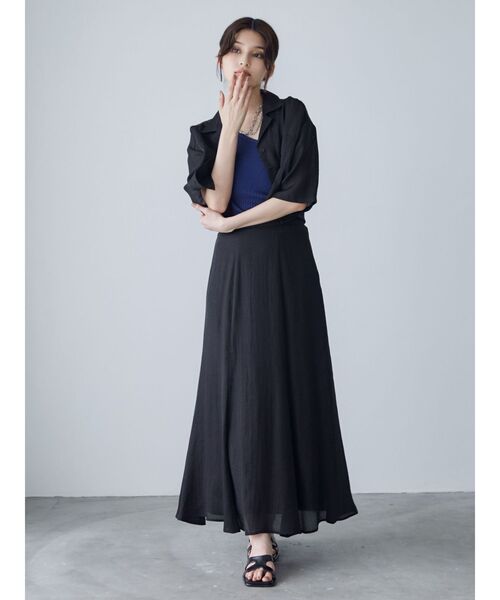 MURUA（ムルーア）の「【SET UP対応】シアーマキシスカート（スカート・レディース・ブルー/ブラウン/ブラック/アイボリー・1/2）」の7枚目の写真