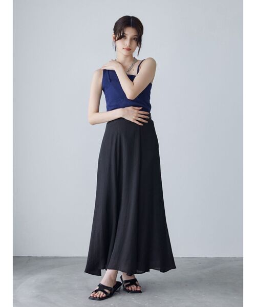 MURUA（ムルーア）の「【SET UP対応】シアーマキシスカート（スカート・レディース・ブルー/ブラウン/ブラック/アイボリー・1/2）」の8枚目の写真