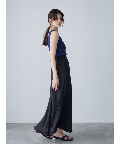 MURUA（ムルーア）の「【SET UP対応】シアーマキシスカート（スカート・レディース・ブルー/ブラウン/ブラック/アイボリー・1/2）」の10枚目の写真