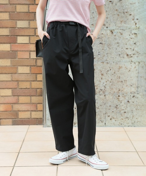 POLO BCS（ポロ ビーシーエス）の「【POLO BCS】ハイカウント　セミバギーパンツ ポロ刺繍　ウエストゴム（スウェットパンツ・レディース・ブラック/オリーブ・S/M/L/XL/XS）」の5枚目の写真