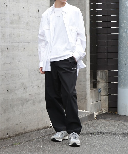 POLO BCS（ポロ ビーシーエス）の「【POLO BCS】ハイカウント　セミバギーパンツ ポロ刺繍　ウエストゴム（スウェットパンツ・レディース・ブラック/オリーブ・S/M/L/XL/XS）」の10枚目の写真