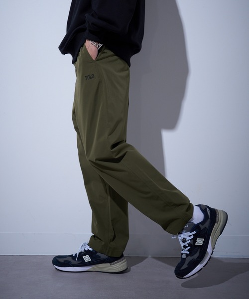 POLO BCS（ポロ ビーシーエス）の「【POLO BCS】ハイカウント　セミバギーパンツ ポロ刺繍　ウエストゴム（スウェットパンツ・レディース・ブラック/オリーブ・S/M/L/XL/XS）」の22枚目の写真