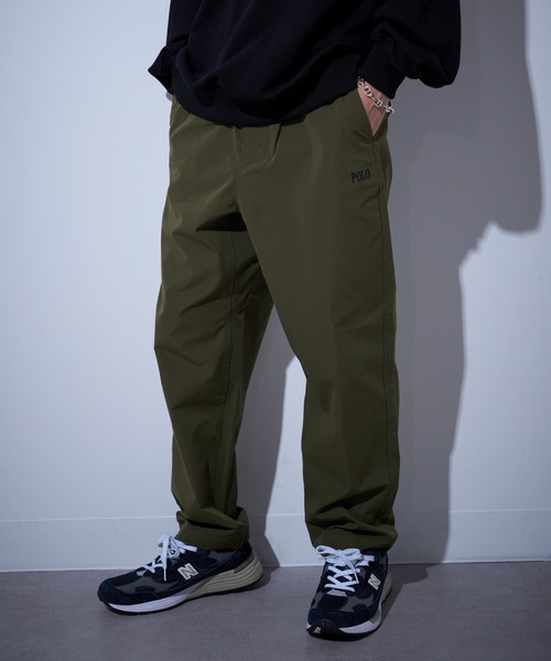 POLO BCS（ポロ ビーシーエス）の「【POLO BCS】ハイカウント　セミバギーパンツ ポロ刺繍　ウエストゴム（スウェットパンツ・レディース・ブラック/オリーブ・S/M/L/XL/XS）」の16枚目の写真