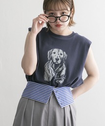 KBF | ノースリーブプリントカットソー(Tシャツ/カットソー)