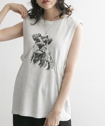 KBF | ノースリーブプリントカットソー(Tシャツ/カットソー)