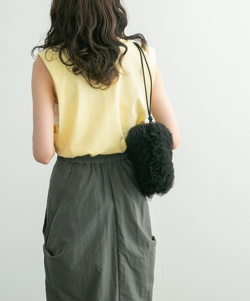 KBF(ケイビーエフ)の「ノースリーブプリントカットソー(Tシャツ/カットソー・レディース・グレー/ネイビー/イエロー・ONE)」の10枚目の写真