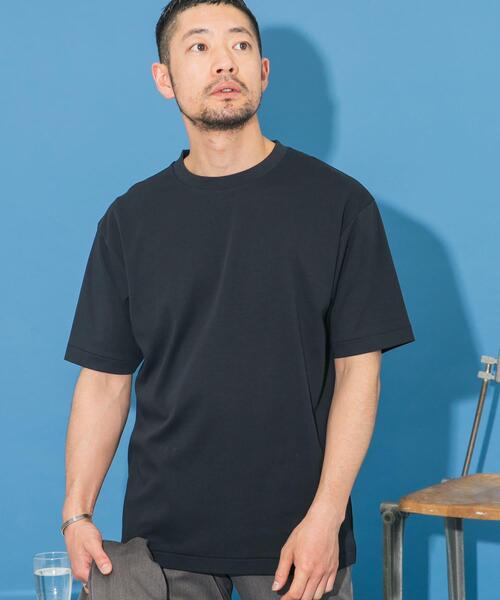 URBAN RESEARCH ROSSO MEN（アーバンリサーチロッソメン）の「『XLサイズあり』『UR TECH』防汚加工 スタンダードクルーネックTシャツ（Tシャツ/カットソー・メンズ・ネイビー/ホワイト/ブラック/グレー・SMALL/MEDIUM/LARGE/X-LARGE）」の21枚目の写真