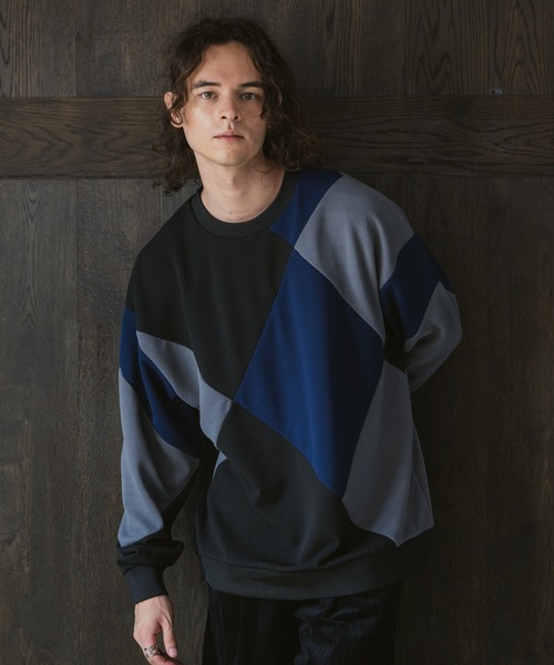 CASPER JOHN（キャスパージョン）の「Panel switch rattling sweat/パネルスイッチラトリングスウェット（スウェット・メンズ・カーキ/ブラック/テラコッタ・LARGE/MEDIUM/SMALL/X-SMALL）」の2枚目の写真