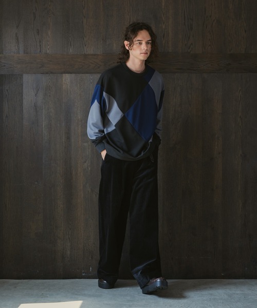 CASPER JOHN（キャスパージョン）の「Panel switch rattling sweat/パネルスイッチラトリングスウェット（スウェット・メンズ・カーキ/ブラック/テラコッタ・LARGE/MEDIUM/SMALL/X-SMALL）」の9枚目の写真