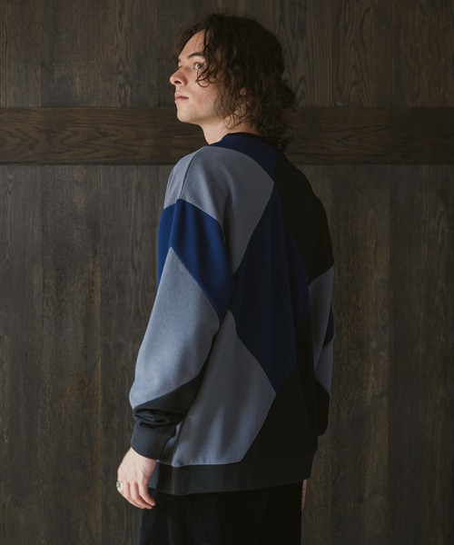 CASPER JOHN（キャスパージョン）の「Panel switch rattling sweat/パネルスイッチラトリングスウェット（スウェット・メンズ・カーキ/ブラック/テラコッタ・LARGE/MEDIUM/SMALL/X-SMALL）」の6枚目の写真