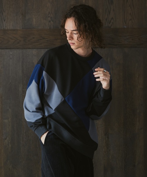 CASPER JOHN（キャスパージョン）の「Panel switch rattling sweat/パネルスイッチラトリングスウェット（スウェット・メンズ・カーキ/ブラック/テラコッタ・LARGE/MEDIUM/SMALL/X-SMALL）」の7枚目の写真