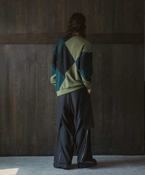 CASPER JOHN（キャスパージョン）の「Panel switch rattling sweat/パネルスイッチラトリングスウェット（スウェット・メンズ・カーキ/ブラック/テラコッタ・LARGE/MEDIUM/SMALL/X-SMALL）」の19枚目の写真