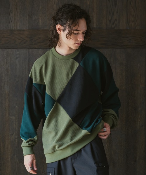 CASPER JOHN（キャスパージョン）の「Panel switch rattling sweat/パネルスイッチラトリングスウェット（スウェット・メンズ・カーキ/ブラック/テラコッタ・LARGE/MEDIUM/SMALL/X-SMALL）」の17枚目の写真