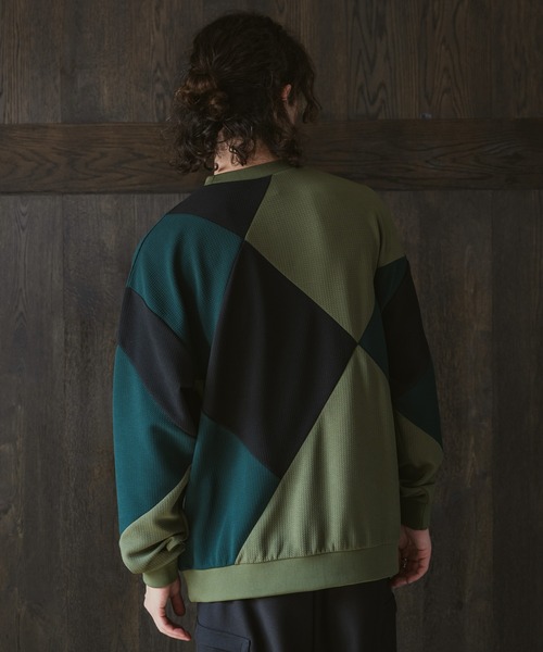 CASPER JOHN（キャスパージョン）の「Panel switch rattling sweat/パネルスイッチラトリングスウェット（スウェット・メンズ・カーキ/ブラック/テラコッタ・LARGE/MEDIUM/SMALL/X-SMALL）」の16枚目の写真