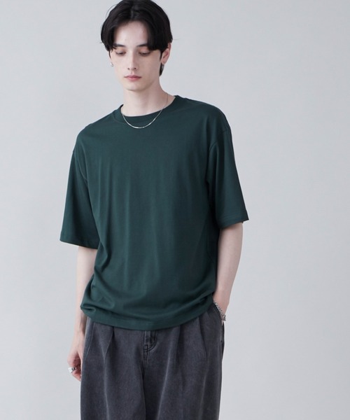 WEGO(ウィゴー)の「WEGO/リラックスフィットコットンT(Tシャツ/カットソー・メンズ・サックスブルー/グレー系その他/ブラック/杢グレー/ホワイト系その他/グリーン系その他/ライトベージュ/カーキ/ホワイト/ダークグリーン/ダークブラウン・SMALL/LARGE/X-SMALL/MEDIUM)」の8枚目の写真