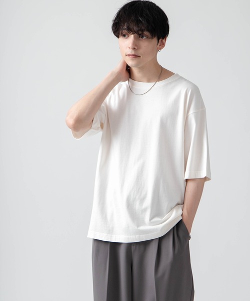 WEGO(ウィゴー)の「WEGO/リラックスフィットコットンT(Tシャツ/カットソー・メンズ・サックスブルー/グレー系その他/ブラック/杢グレー/ホワイト系その他/グリーン系その他/ライトベージュ/カーキ/ホワイト/ダークグリーン/ダークブラウン・SMALL/LARGE/X-SMALL/MEDIUM)」の21枚目の写真