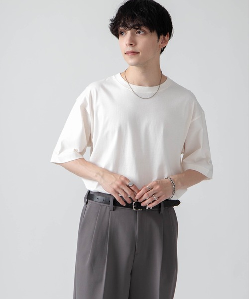 WEGO(ウィゴー)の「WEGO/リラックスフィットコットンT(Tシャツ/カットソー・メンズ・サックスブルー/グレー系その他/ブラック/杢グレー/ホワイト系その他/グリーン系その他/ライトベージュ/カーキ/ホワイト/ダークグリーン/ダークブラウン・SMALL/LARGE/X-SMALL/MEDIUM)」の22枚目の写真