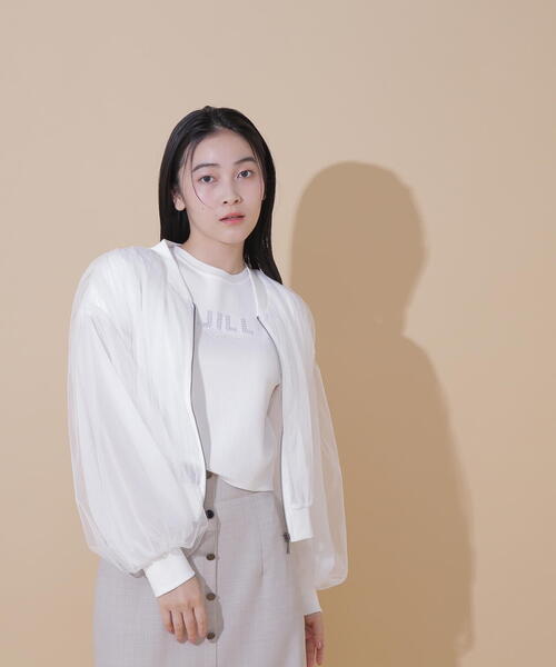 JILL by JILL STUART(ジルバイジルスチュアート)の「◇シアーチュールブルゾン(ブルゾン・レディース・ホワイト/ブラック・FREE)」の20枚目の写真