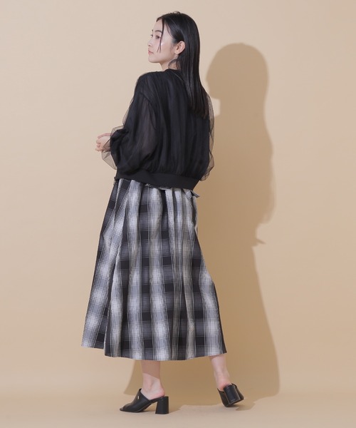 JILL by JILL STUART(ジルバイジルスチュアート)の「◇シアーチュールブルゾン(ブルゾン・レディース・ホワイト/ブラック・FREE)」の8枚目の写真