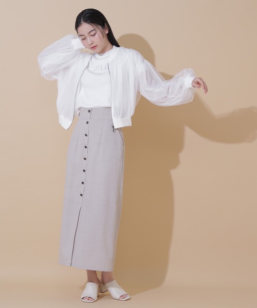 JILL by JILL STUART(ジルバイジルスチュアート)の「◇シアーチュールブルゾン(ブルゾン・レディース・ホワイト/ブラック・FREE)」の10枚目の写真