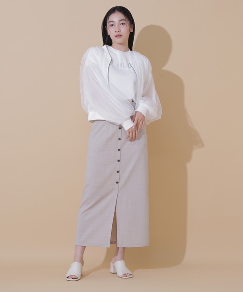 JILL by JILL STUART(ジルバイジルスチュアート)の「◇シアーチュールブルゾン(ブルゾン・レディース・ホワイト/ブラック・FREE)」の12枚目の写真