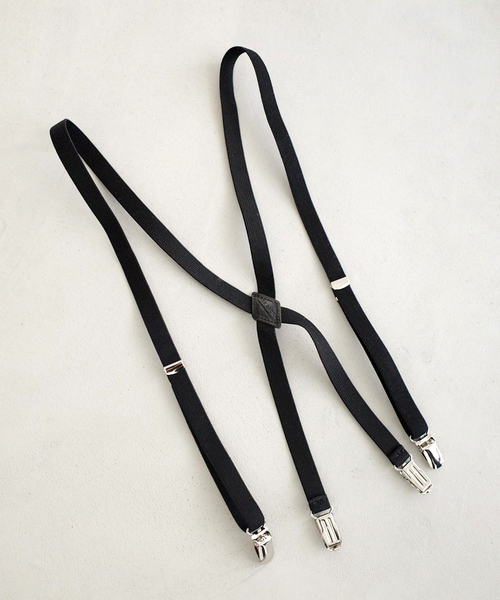 SLOBE IENA（スローブイエナ）の「ART BROWN サスペンダー 53243-2-08915（サスペンダー・レディース・アイボリー/ブラック・FREE）」の2枚目の写真