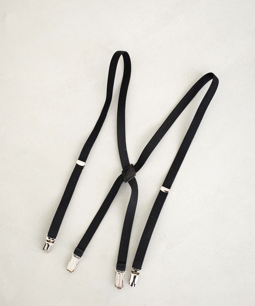 SLOBE IENA（スローブイエナ）の「ART BROWN サスペンダー 53243-2-08915（サスペンダー・レディース・アイボリー/ブラック・FREE）」の3枚目の写真
