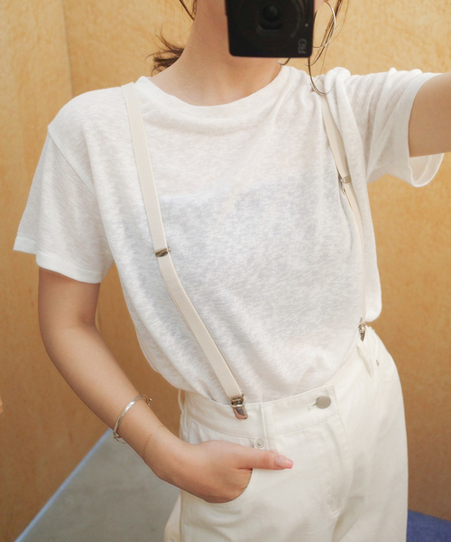 SLOBE IENA（スローブイエナ）の「ART BROWN サスペンダー 53243-2-08915（サスペンダー・レディース・アイボリー/ブラック・FREE）」の5枚目の写真