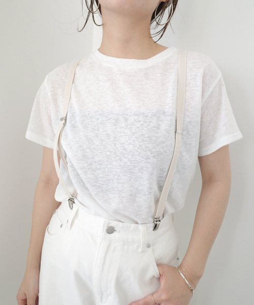 SLOBE IENA（スローブイエナ）の「ART BROWN サスペンダー 53243-2-08915（サスペンダー・レディース・アイボリー/ブラック・FREE）」の7枚目の写真